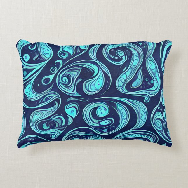 Coussin d'accentuation de teintes bleues (Devant)