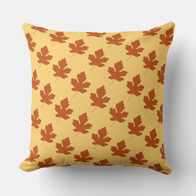 Coussin d'accentuation des feuilles d'automne (Recto)