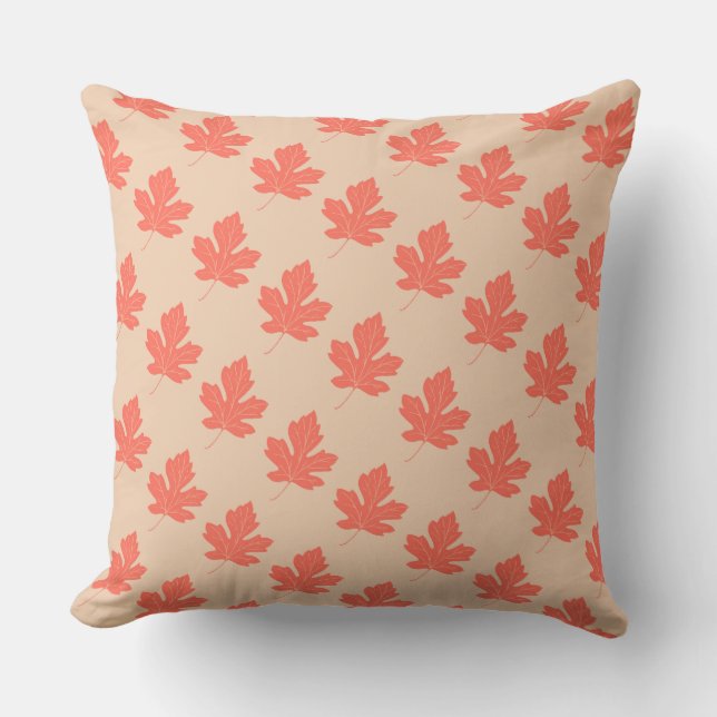 Coussin d'accentuation des feuilles d'automne (Recto)