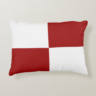 Coussin d'accentuation des rectangles rouge et bla