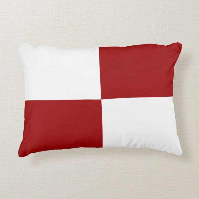 Coussin d'accentuation des rectangles rouge et bla (Devant)