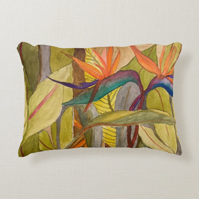 Coussin d'accentuation d'impression botanique (Devant)