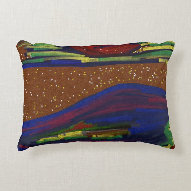 Coussin d'accentuation du paysage coloré (Devant)