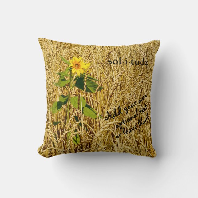 Coussin d'accentuation du tournesol du blé d'or (Recto)