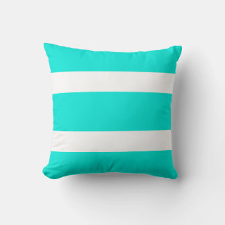 Coussin d'accentuation en gras Turquoise et Blanc