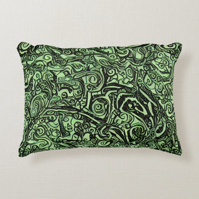 Coussin d'accentuation Enigma verte (Devant)