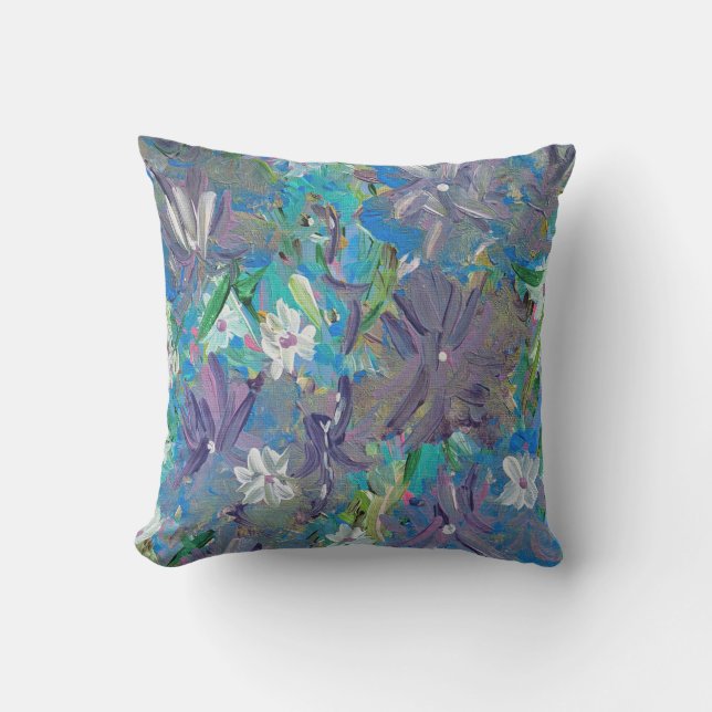 Coussin d'accentuation extérieur à la brume violet (Recto)
