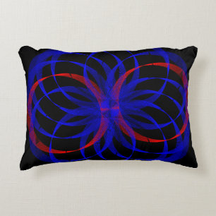 Coussin d'accentuation géométrique double couleur
