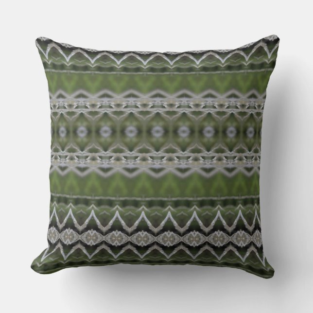 Coussin d'accentuation gris vert réversible (Recto)
