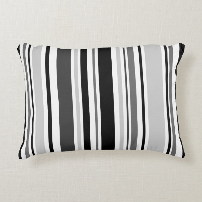 Coussin d'accentuation mixte gris, noir, blanc (Devant)