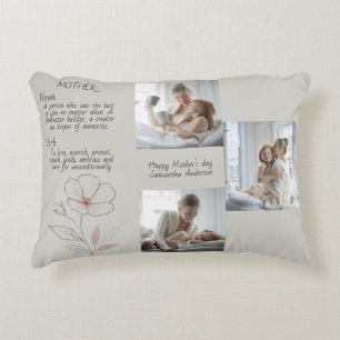 Coussin d'accentuation photo et texte personnalisé
