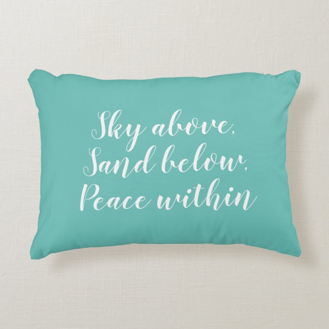 Coussin d'accentuation Turquoise Inspirational Bea (Devant)