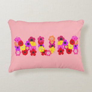 Coussin d'accentuation typographique rose pâle