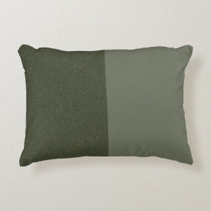 Coussin d'accentuation vert mousse à deux tons - p