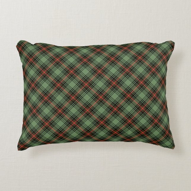 Coussin d'accentuation Vintage vert, rouge et noir (Devant)