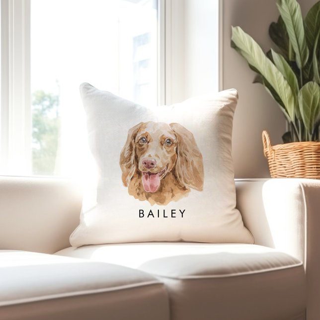 Coussin Dachshund Chien race personnalisée Cadeaux Amoureu (Créateur téléchargé)