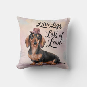 Coussin Dachshund Petits Jambes Beaucoup d'amour