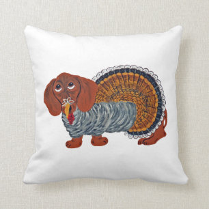 Coussin Dackel Thanksgiving Turkey