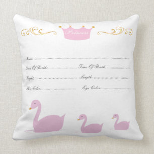 Coussin d'acte de naissance de bébé
