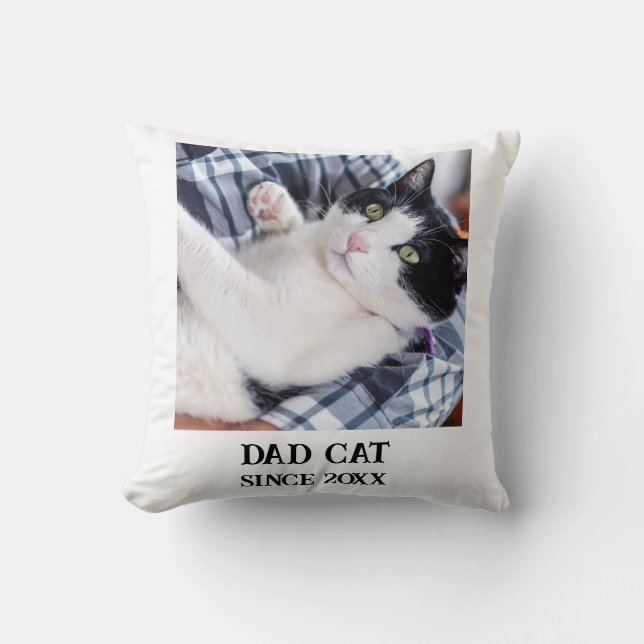 Coussin Daddy cat since Photo cute cat (Recto)