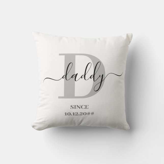 Coussin Daddy Elegant Script Monogramme (Recto)