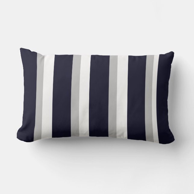 Coussin d'affichage à rayures de la marine (Recto)