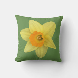 Coussin Daffodique de printemps jaune