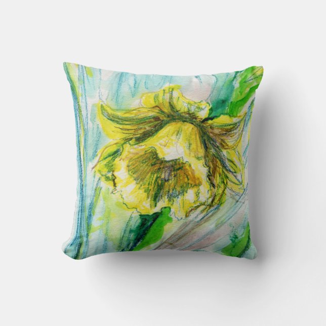Coussin Daffodique par Alexandra Cook (Recto)