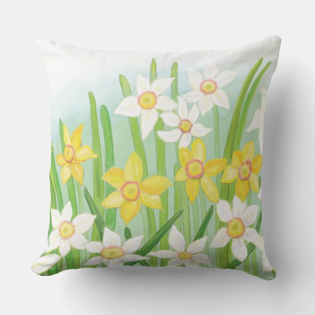 Coussin Daffodiques de printemps (Recto)