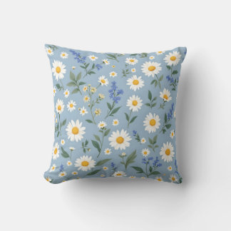 Coussin Daisées et rêves : Un modèle floral fantasque