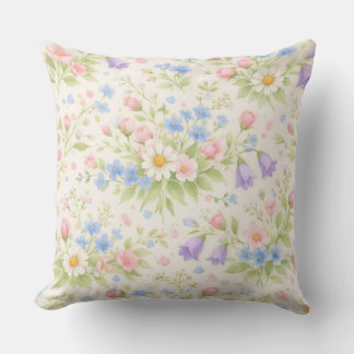Coussin Daisy, Bellflower & Blue Blossom Botanique