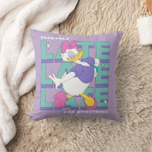 Coussin Daisy Graphique de déclaration rétro "Probablement