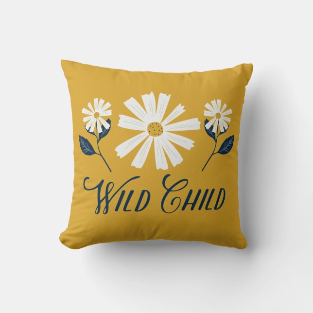 Coussin Daisy Wild Child (Recto)