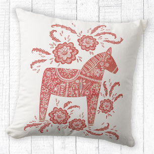 Coussin Dala suédois Horse Art Scatter