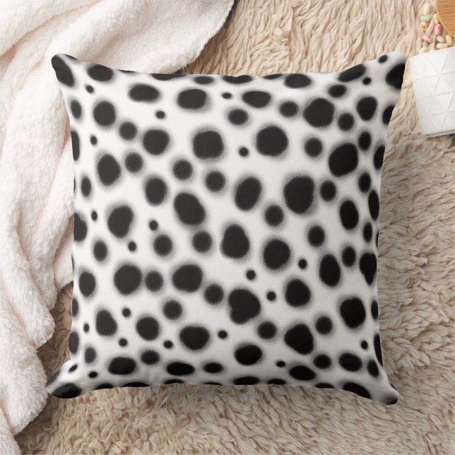 Coussin dalmate mignon points noir et blanc poster de anim (Couverture)