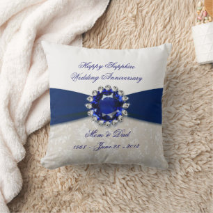 Coussin Damask 45e anniversaire de Mariage Jeu d'oreiller