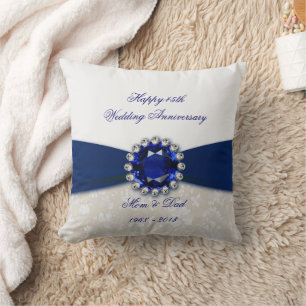 Coussin Damask 45e anniversaire de Mariage Jeu d'oreiller