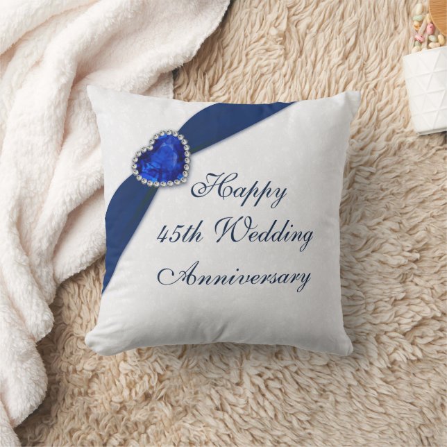 Coussin Damask 45e anniversaire de Mariage Jeu d'oreiller (Couverture)