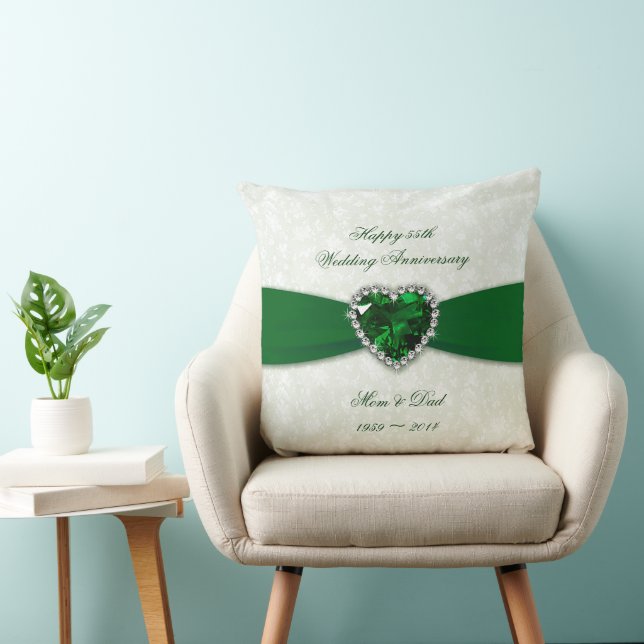 Coussin Damask 55e anniversaire du Mariage (Chaise)