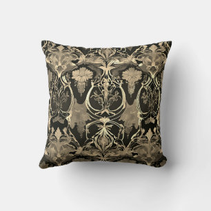 Coussin Damask Fusion : Victorian rencontre Cyberpunk