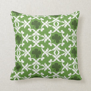 Coussin Damask, Shamrock vert