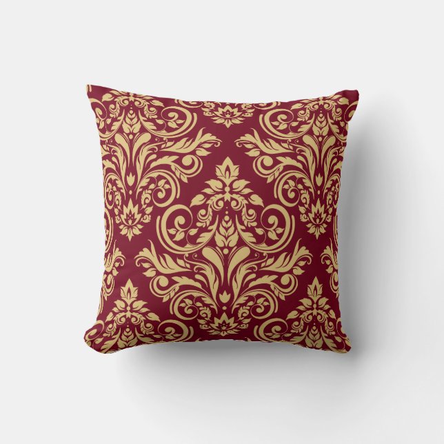 Coussin Damassé - sable de Bourgogne (Recto)
