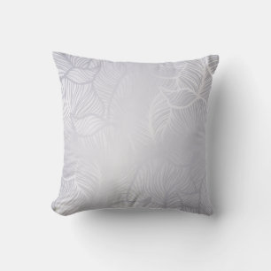 Coussin Damassé vintage argent
