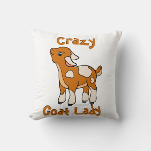 Coussin DAME DE CHÈVRE CRAZY   par TotallyGoatally™