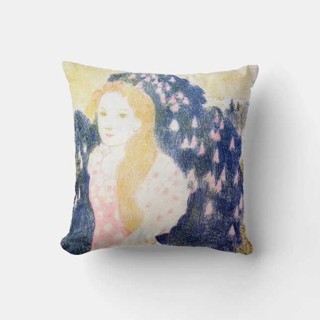 Coussin Dame en Robe rose, Maurice Denis (Recto)