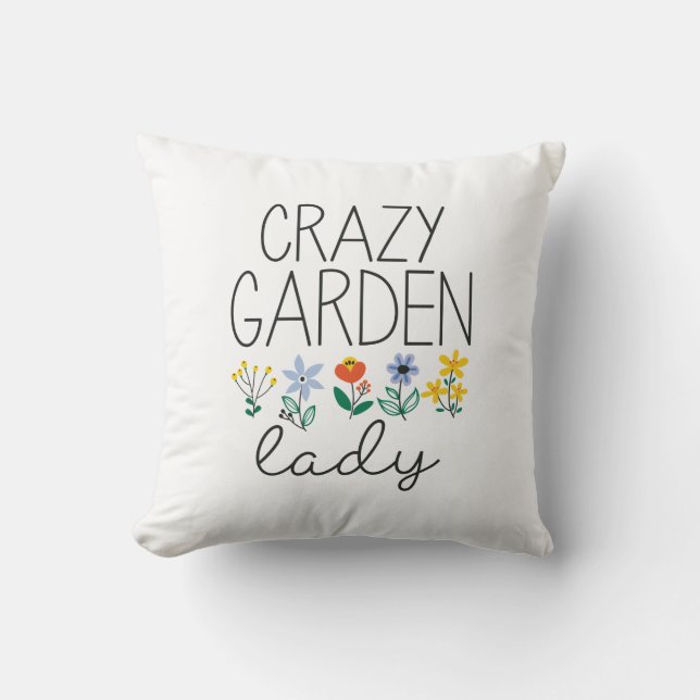 Coussin Dame folle du jardin (Recto)