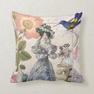 Coussin Dames des modes De Paris Biedermeier dans des
