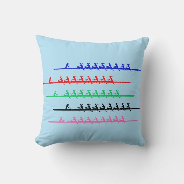 Coussin Dames Race Rowers - Jusqu'à cinq bateaux (Recto)