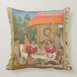 Coussin Dames se régalant, du petit album de Clive