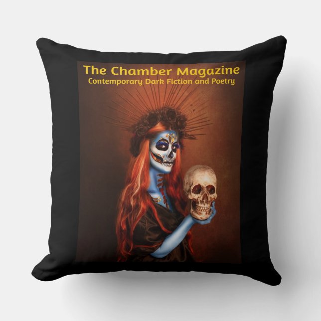 Coussin Damnatia—Logo Du Magazine De Chambre (Recto)